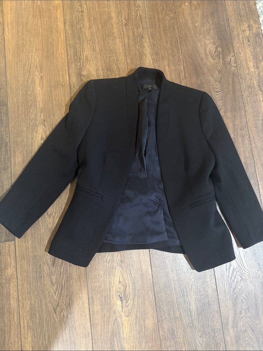 J.crew Black Women's Tailored Open-Front Blazer Jacket 4P